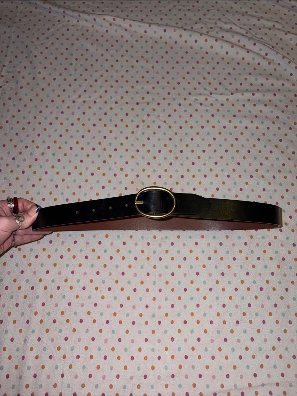 Old Navy Reversible Faux-Leather Belt – Black/Cognac – 44”